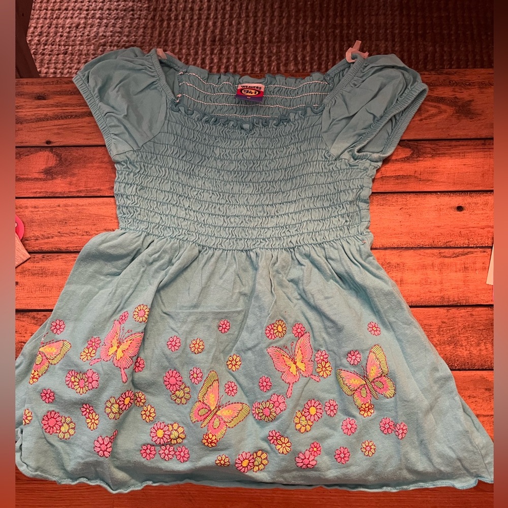 Girls top blue medium